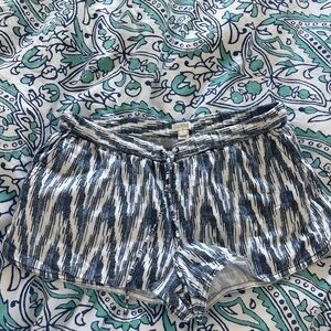J. Crew Navy and White Patterned Shorts